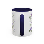 Rhode Island Violet Mug, State Flower Floral Coffee Cup, 11oz Botanical Gift