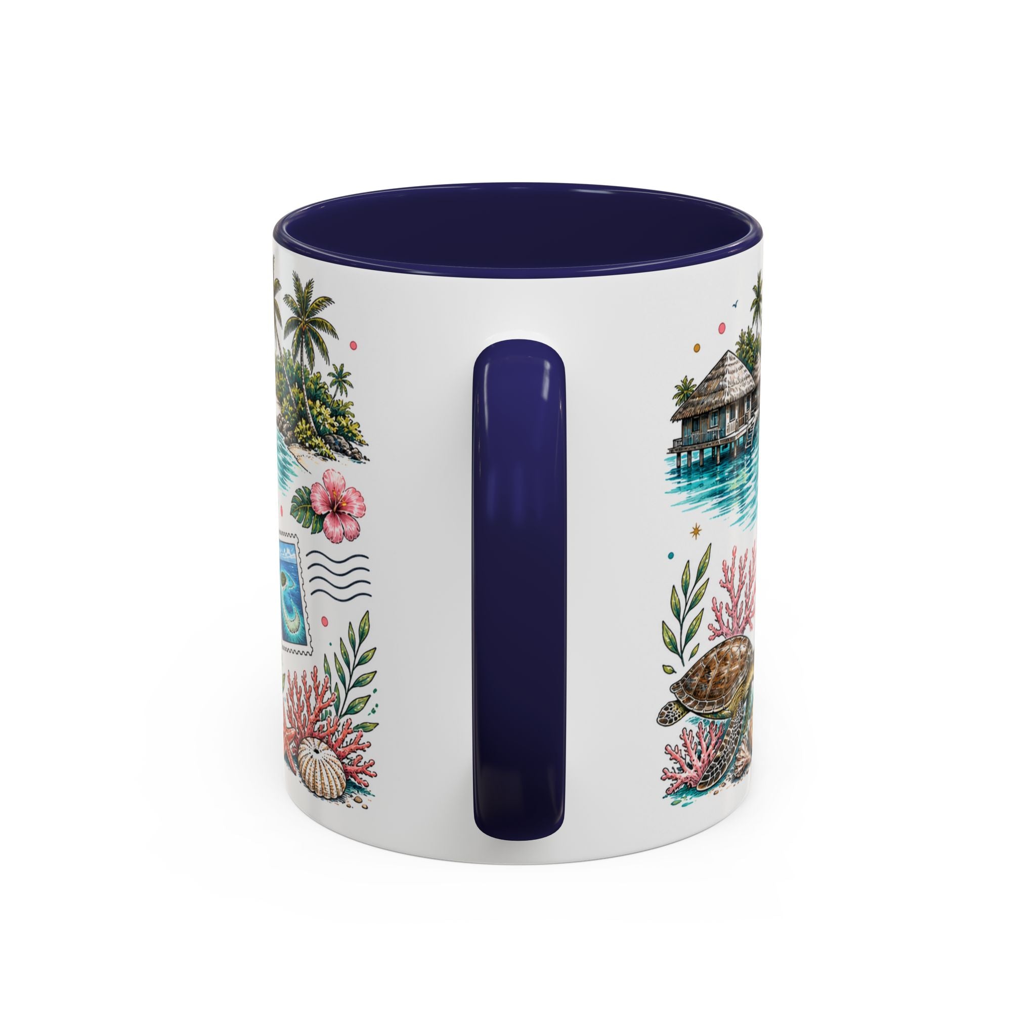 Maldives Coffee Mug | Travel Destination Souvenir Gift | Accent Color Ceramic 11oz 15oz