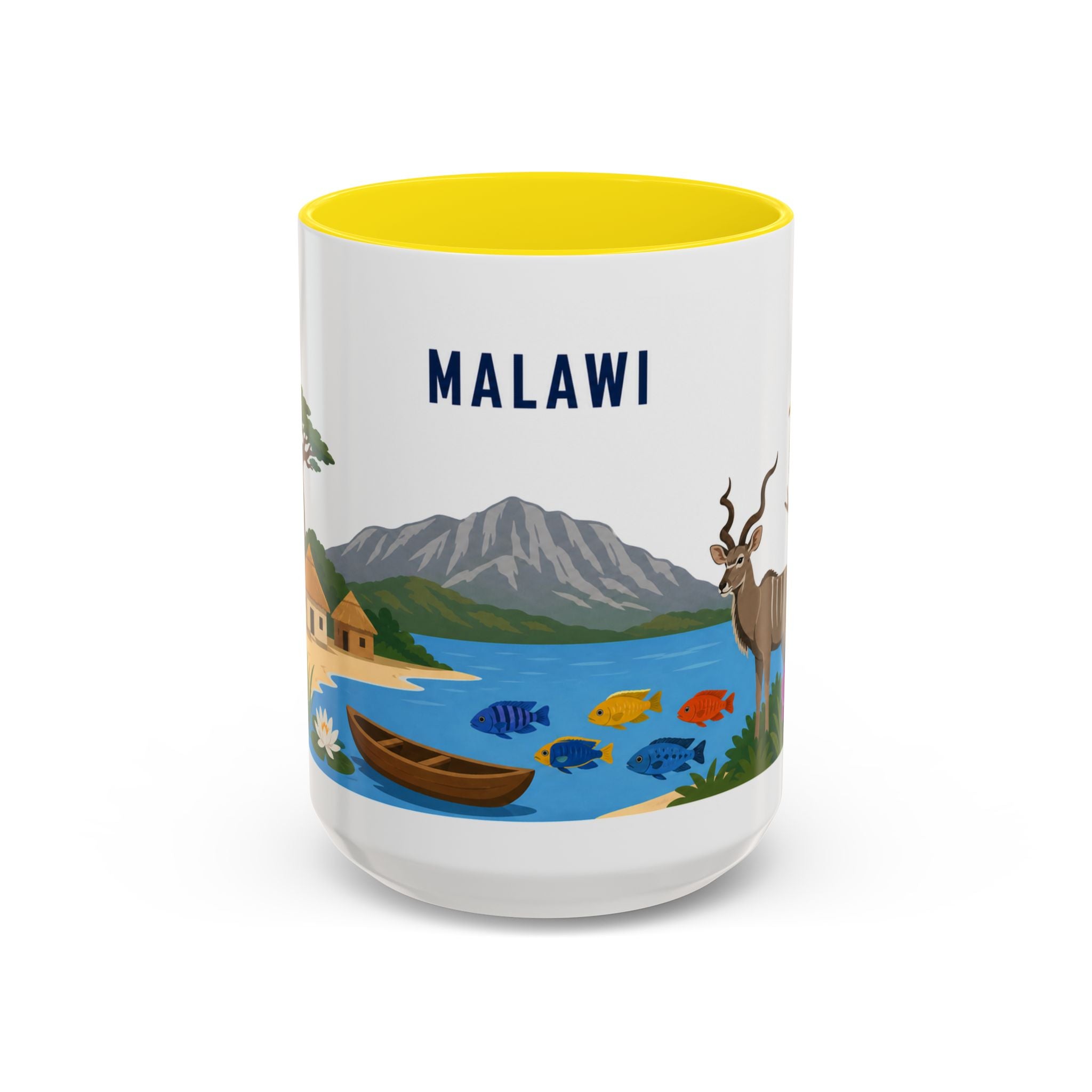Malawi Coffee Mug | Travel Souvenir Accent Mug | Country Gift Ceramic Cup 11oz 15oz