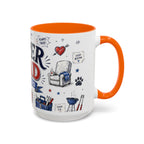 Super Dad My Hero Coffee Mug | Father's Day Gift for Dad | Accent Color Ceramic 11oz 15oz