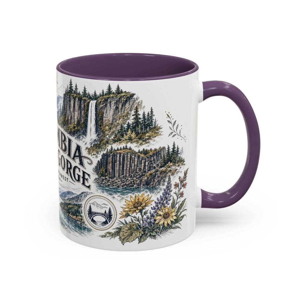 Columbia River Gorge Mug, Pacific Northwest Travel Souvenir, Bucket List Gift, Accent Ceramic Coffee Mug 11oz 15oz