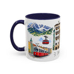 Innsbruck Illustrated Travel Mug | City Souvenir Accent Coffee Mug | 11oz 15oz Ceramic Cup