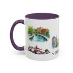 Indianapolis Illustrated Travel Mug | City Souvenir Accent Coffee Mug | 11oz 15oz Ceramic Cup