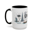 Dubai Coffee Mug | UAE Souvenir Travel Gift | Accent Color Ceramic 11oz 15oz