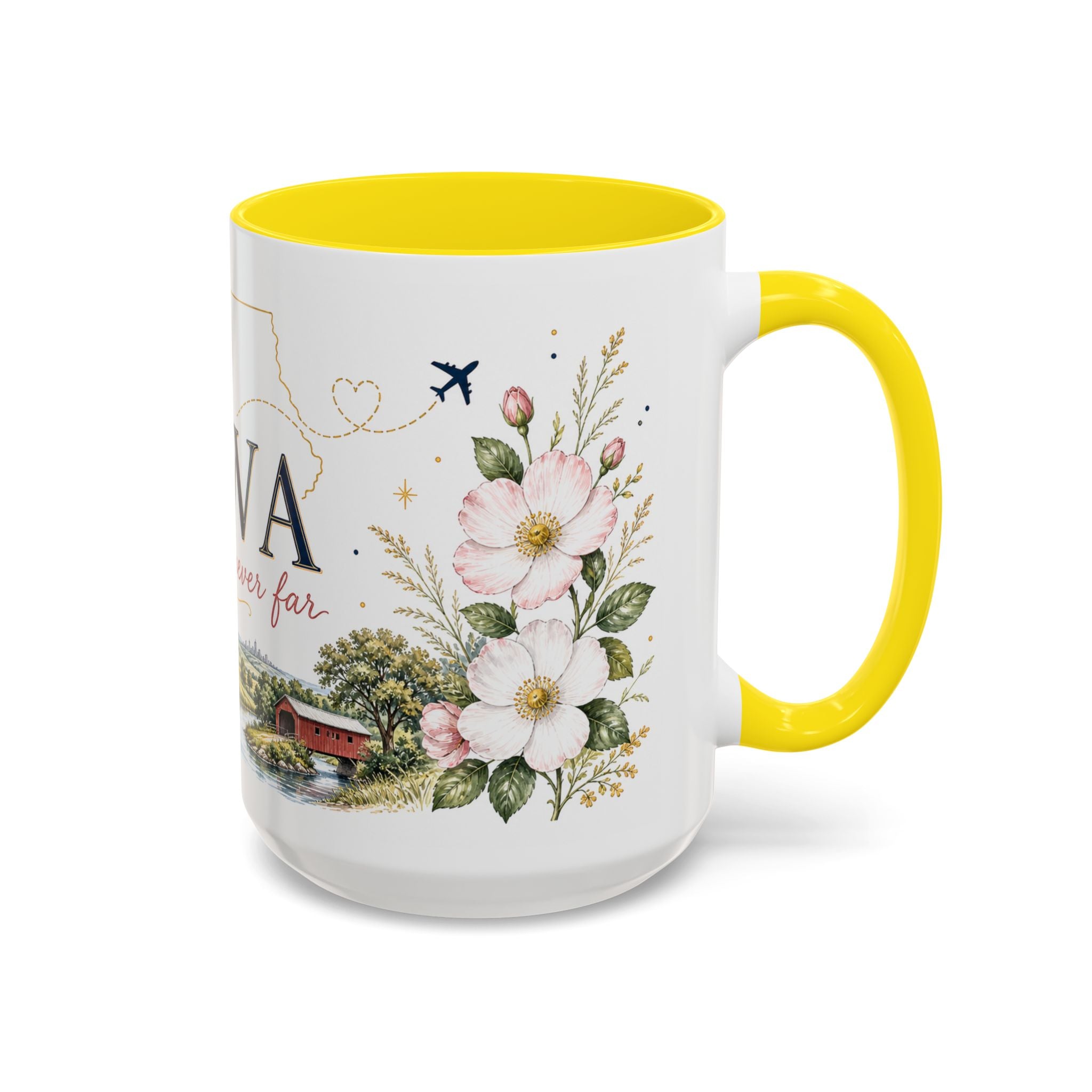 Iowa State Mug | Home is Never Far Accent Mug (11oz or 15oz)