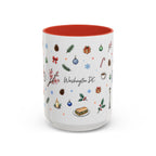 Washington DC Christmas Mug | Watercolor City Souvenir | Ceramic Coffee Cup 11oz 15oz