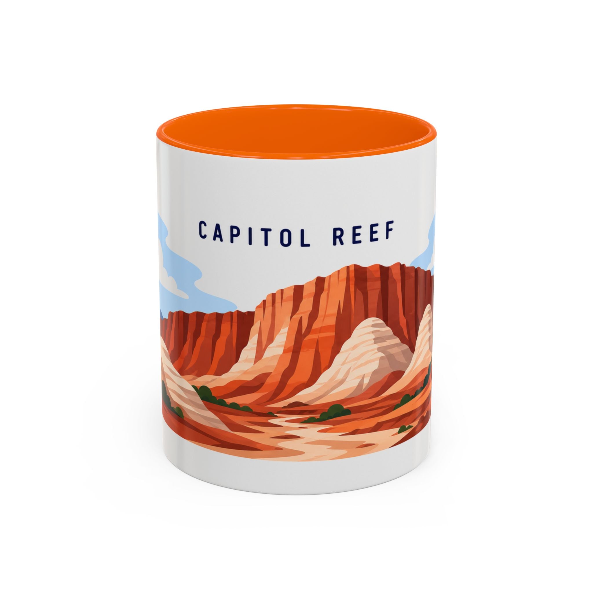 Capitol Reef National Park Coffee Mug | Solid Color Block Park Souvenir | 11oz 15oz Accent Mug