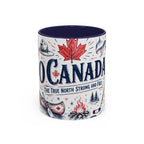 O Canada True North Coffee Mug | Canadian Pride Gift | Accent Color Ceramic 11oz 15oz