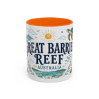 Great Barrier Reef Coffee Mug | Travel Destination Souvenir Gift | Accent Color Ceramic 11oz 15oz