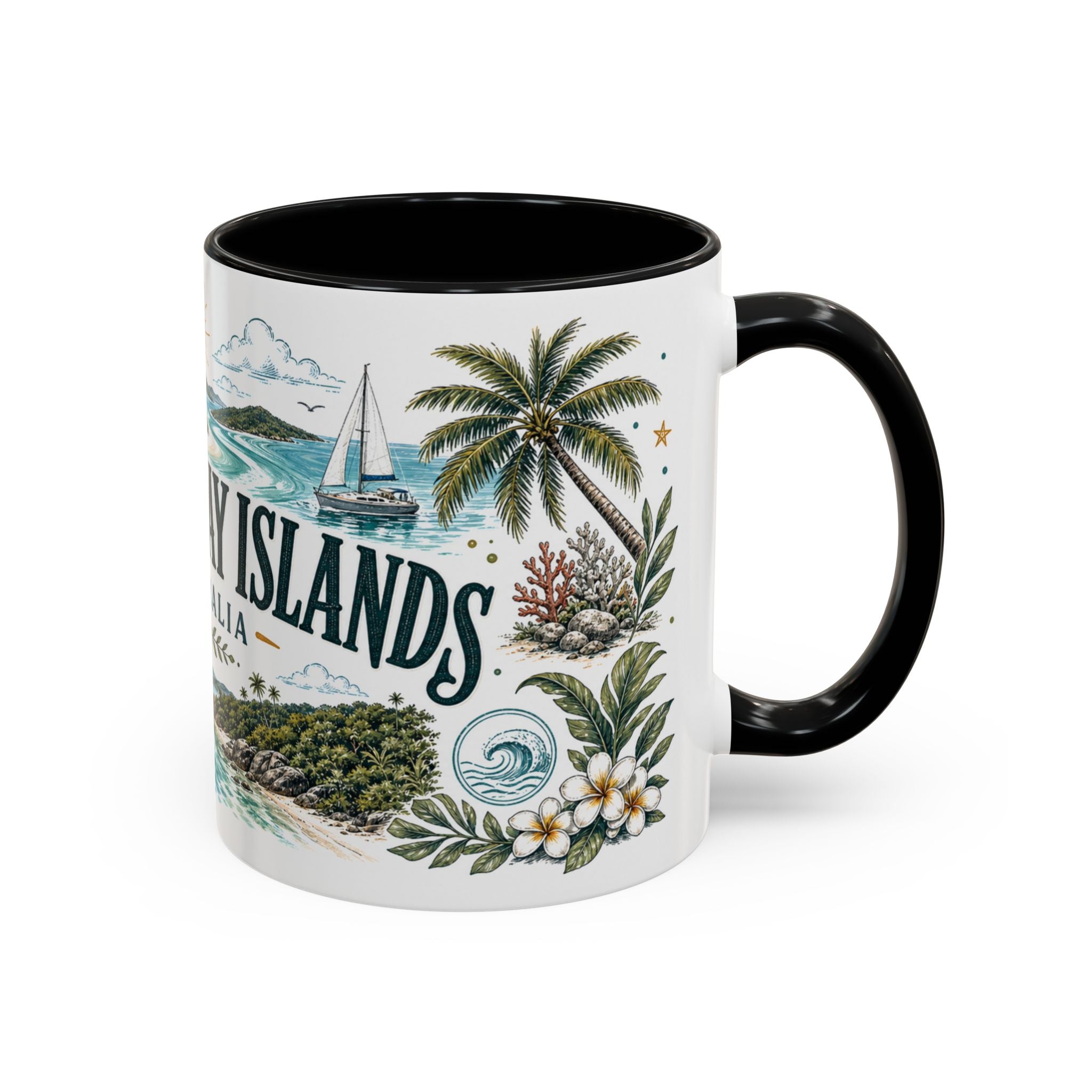 Whitsunday Islands Mug, Australia Travel Souvenir, Bucket List Gift, Accent Ceramic Coffee Mug 11oz 15oz