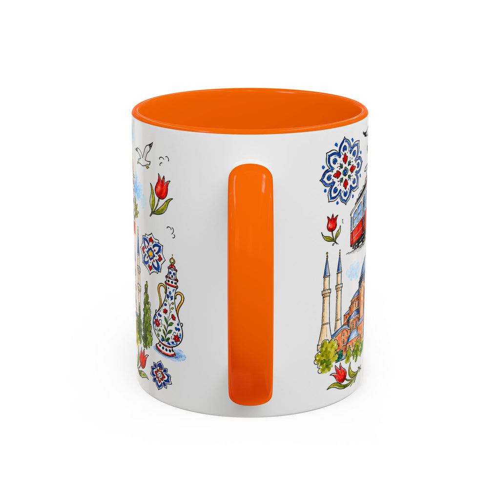 Istanbul Travel Mug | European City Souvenir Accent Coffee Mug | 11oz 15oz Ceramic Cup