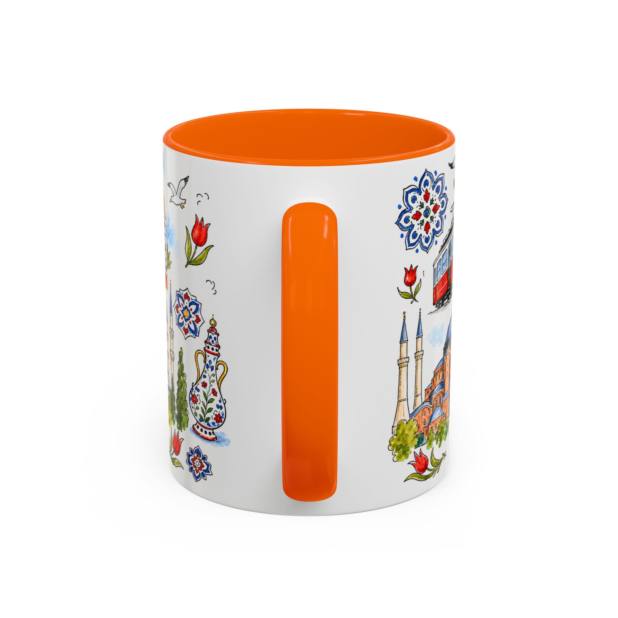 Istanbul Travel Mug | European City Souvenir Accent Coffee Mug | 11oz 15oz Ceramic Cup