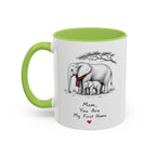 Elephant Mom Coffee Mug | First Home Forever Heart | Mother's Day Gift