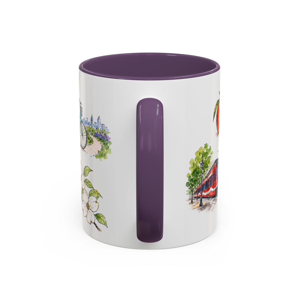Atlanta Illustrated Travel Mug | City Souvenir Accent Coffee Mug | 11oz 15oz Ceramic Cup