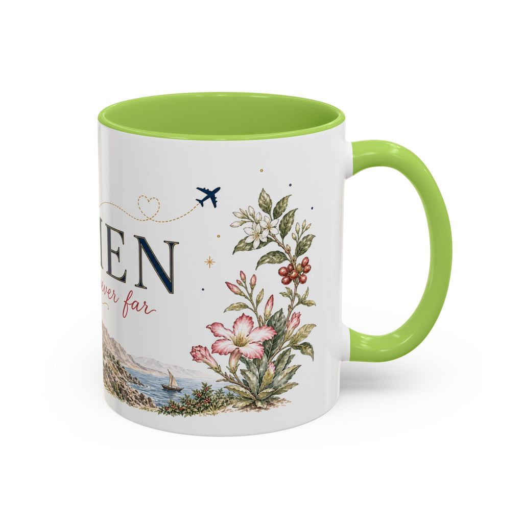 Yemen Home Country Mug | Moving Away Gift | Long Distance Friendship | 11 oz 15 oz Accent Mug