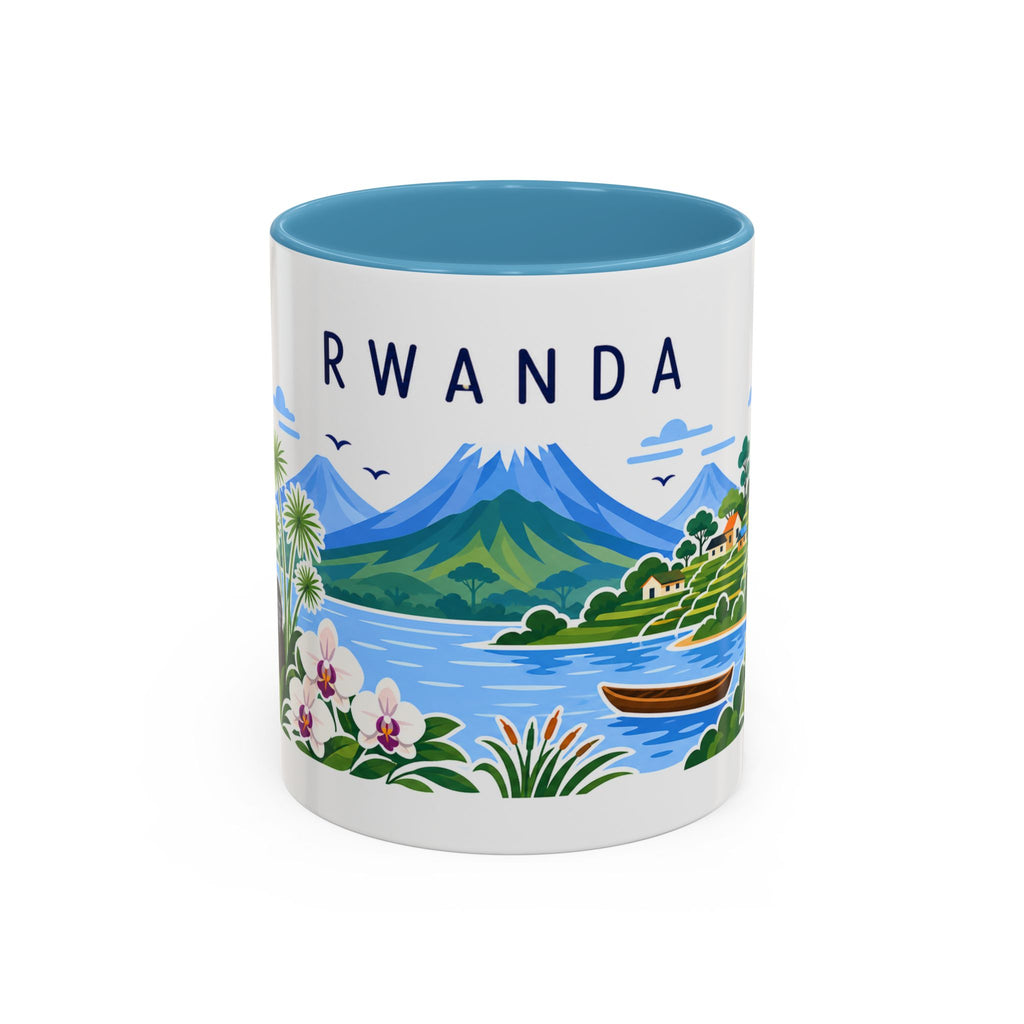 Rwanda Coffee Mug | Travel Souvenir Accent Mug | Country Gift Ceramic Cup 11oz 15oz
