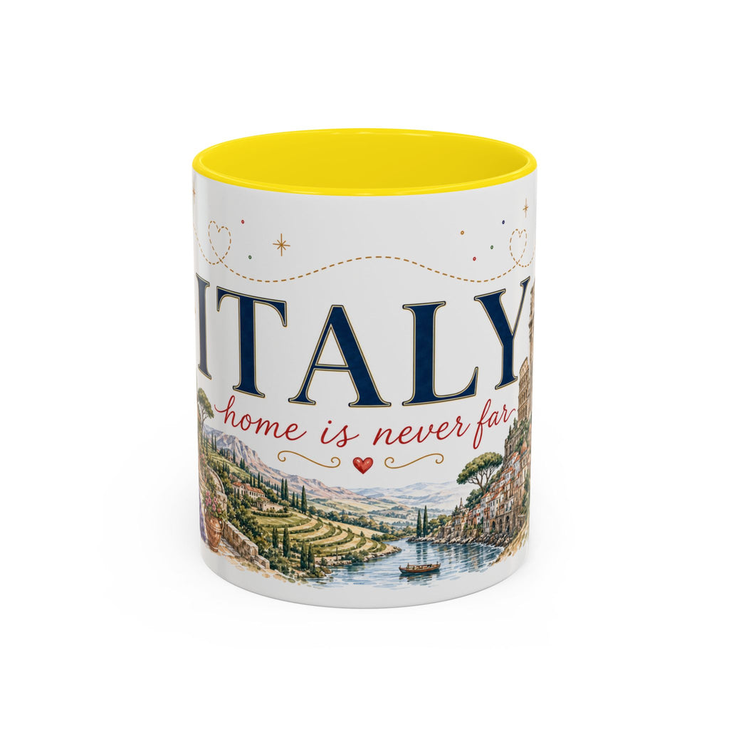 Italy Home Country Mug | Moving Away Gift | Long Distance Friendship | 11 oz 15 oz Accent Mug