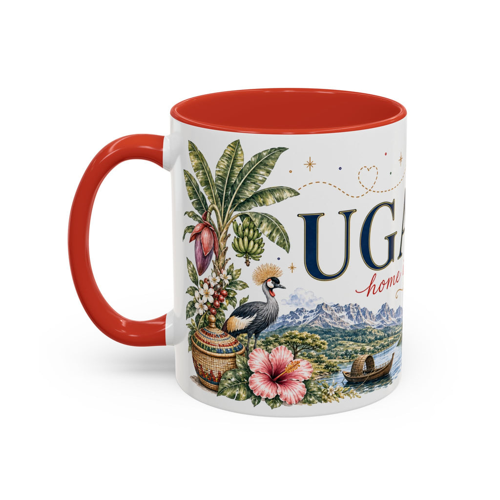 Uganda Home Country Mug | Moving Away Gift | Long Distance Friendship | 11 oz 15 oz Accent Mug