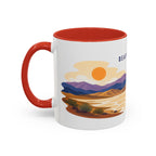 Death Valley National Park Coffee Mug | Solid Color Block Park Souvenir | 11oz 15oz Accent Mug