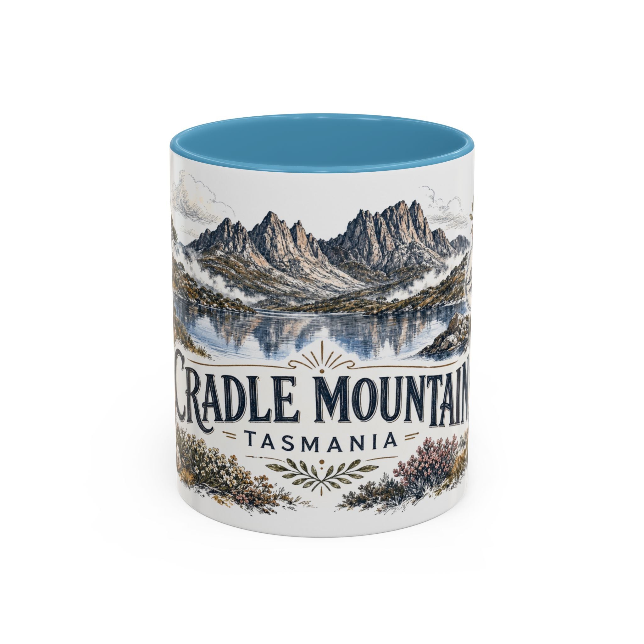 Cradle Mountain Mug, Tasmania Travel Souvenir, Bucket List Gift, Accent Ceramic Coffee Mug 11oz 15oz