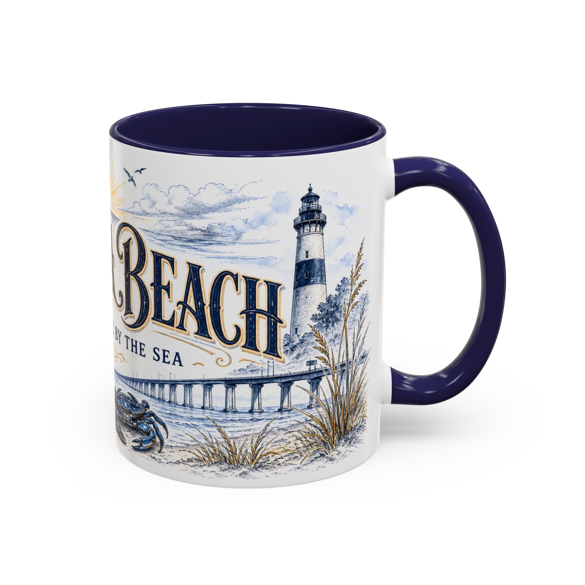 Virginia Beach Coffee Mug | United States Travel Souvenir | Vintage Illustrated City Gift | 11 oz 15 oz Accent Mug