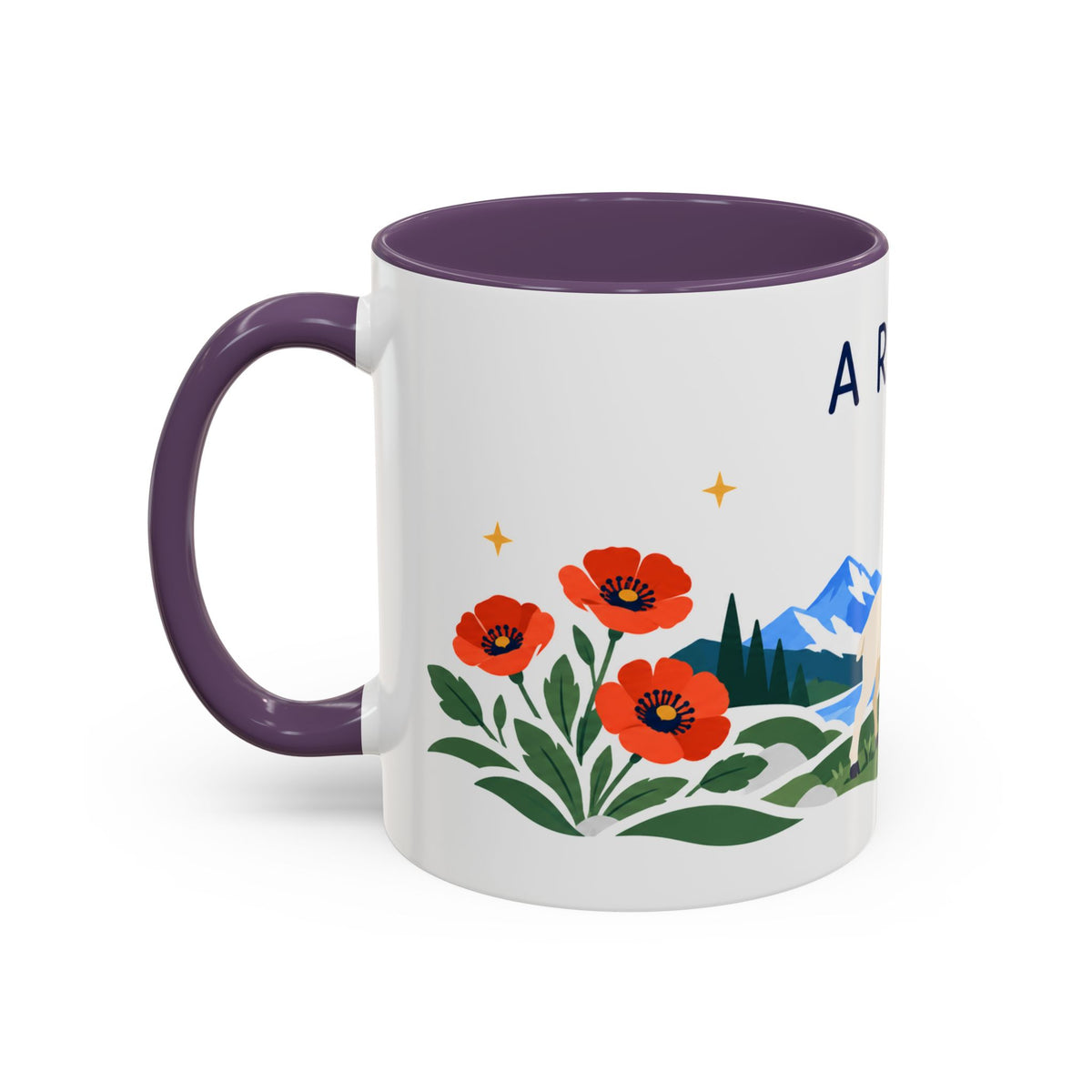 Aries Zodiac Coffee Mug | Ram and Floral Design | Astrology Birthday Gift | 11 oz 15 oz Ceramic Accent Mug