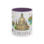 Dresden Illustrated Travel Mug | City Souvenir Accent Coffee Mug | 11oz 15oz Ceramic Cup