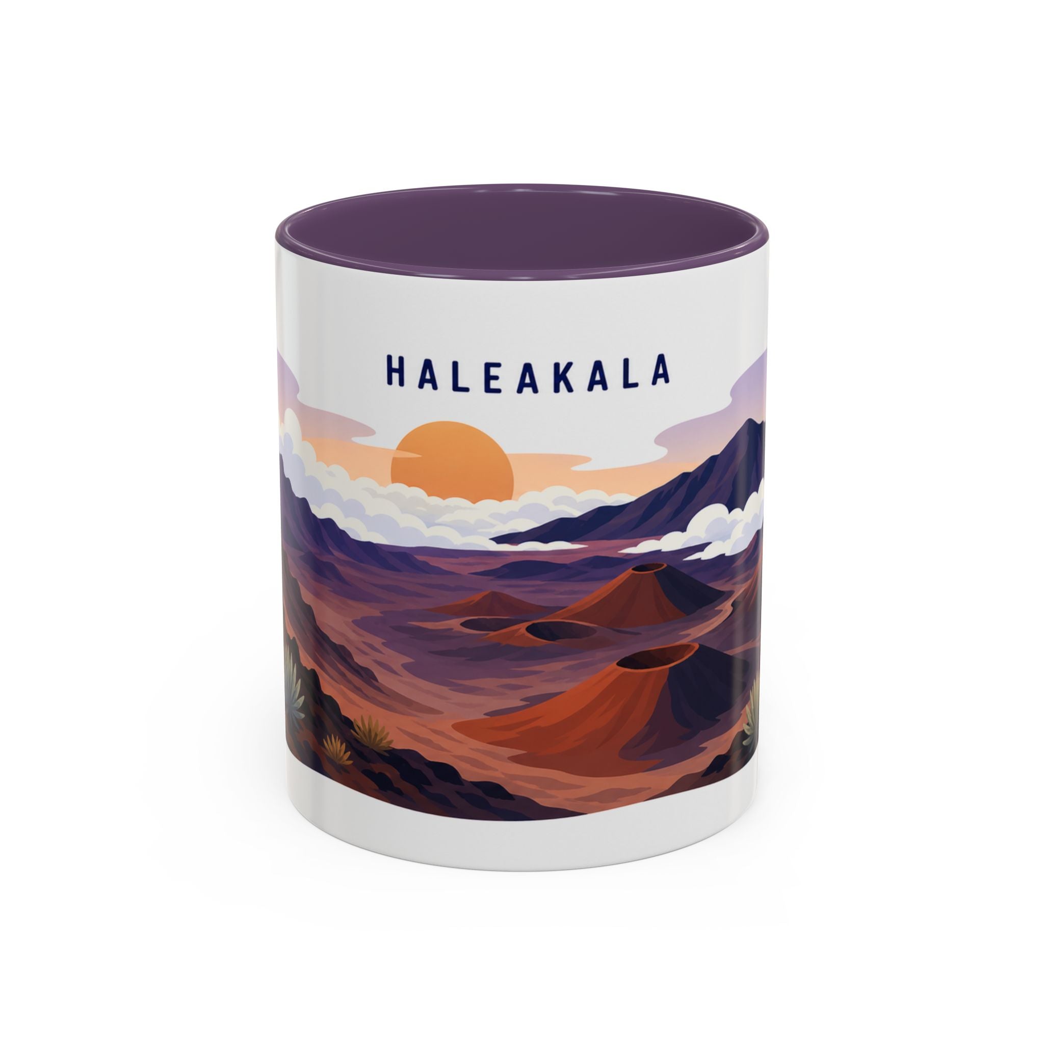 Haleakala National Park Coffee Mug | Solid Color Block Park Souvenir | 11oz 15oz Accent Mug