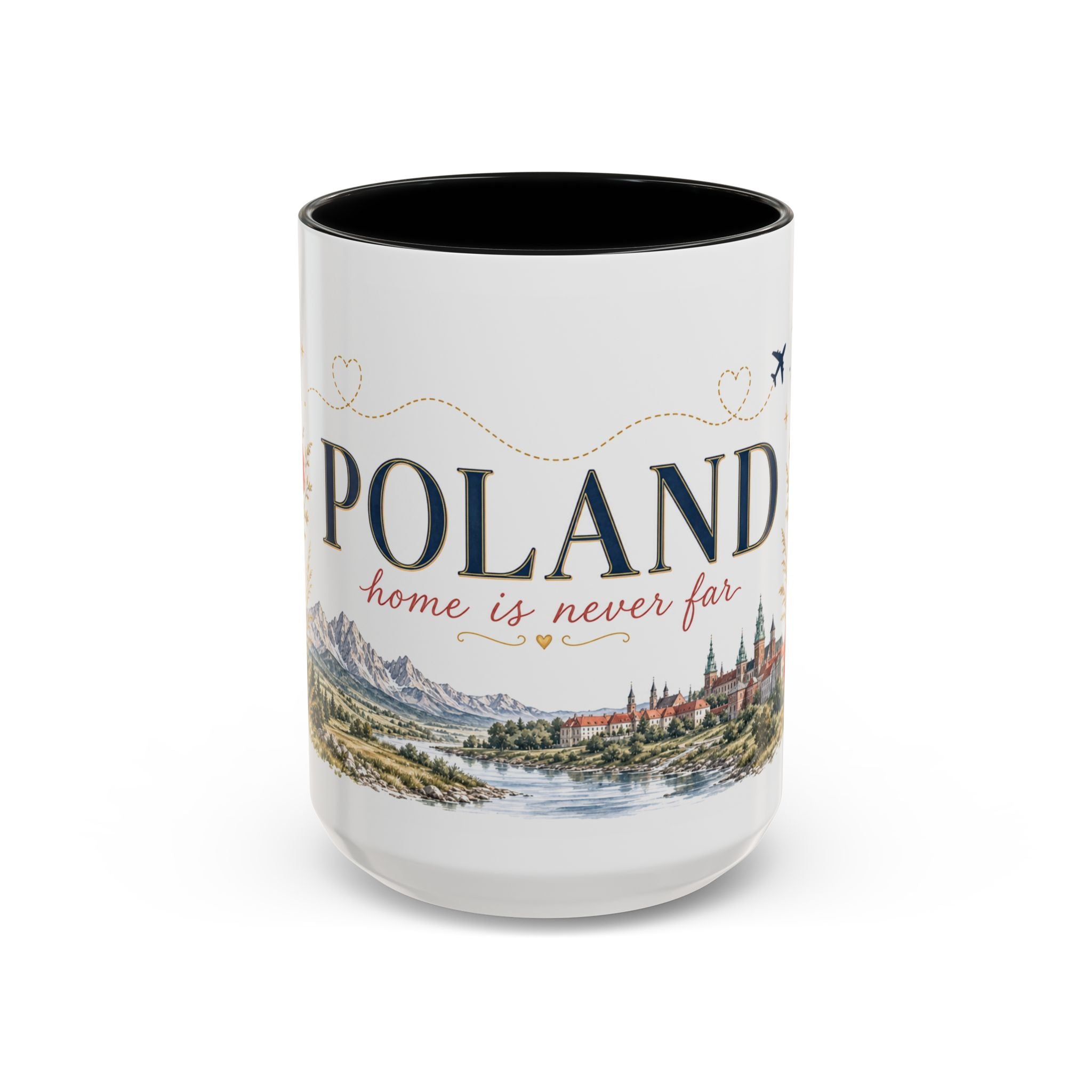 Poland Home Country Mug | Moving Away Gift | Long Distance Friendship | 11 oz 15 oz Accent Mug