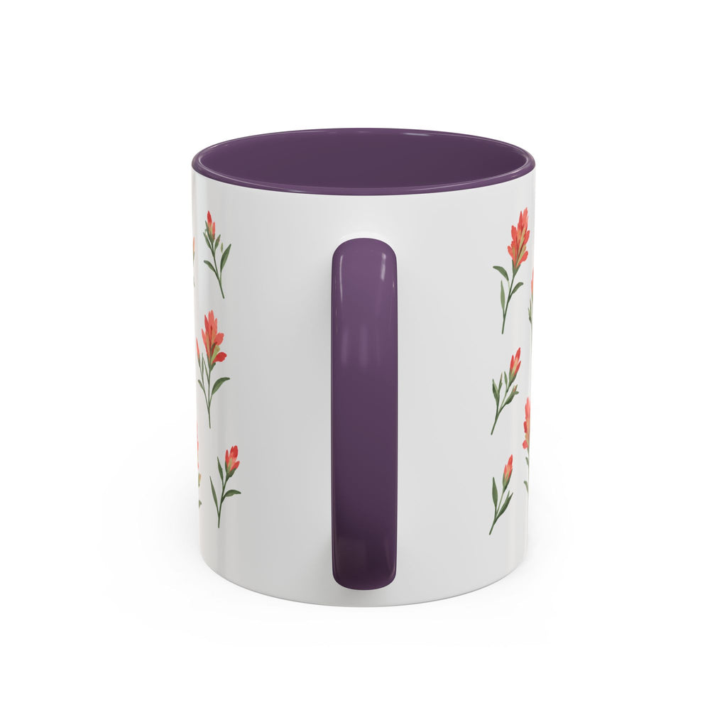 Wyoming Indian Paintbrush Mug, State Flower Floral Coffee Cup, 11oz Botanical Gift