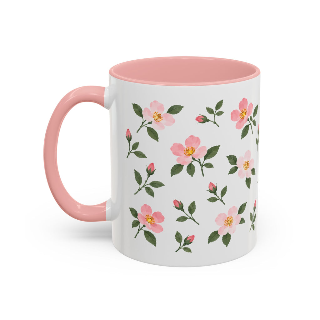 Iowa Wild Rose Mug, State Flower Floral Coffee Cup, 11oz Botanical Gift