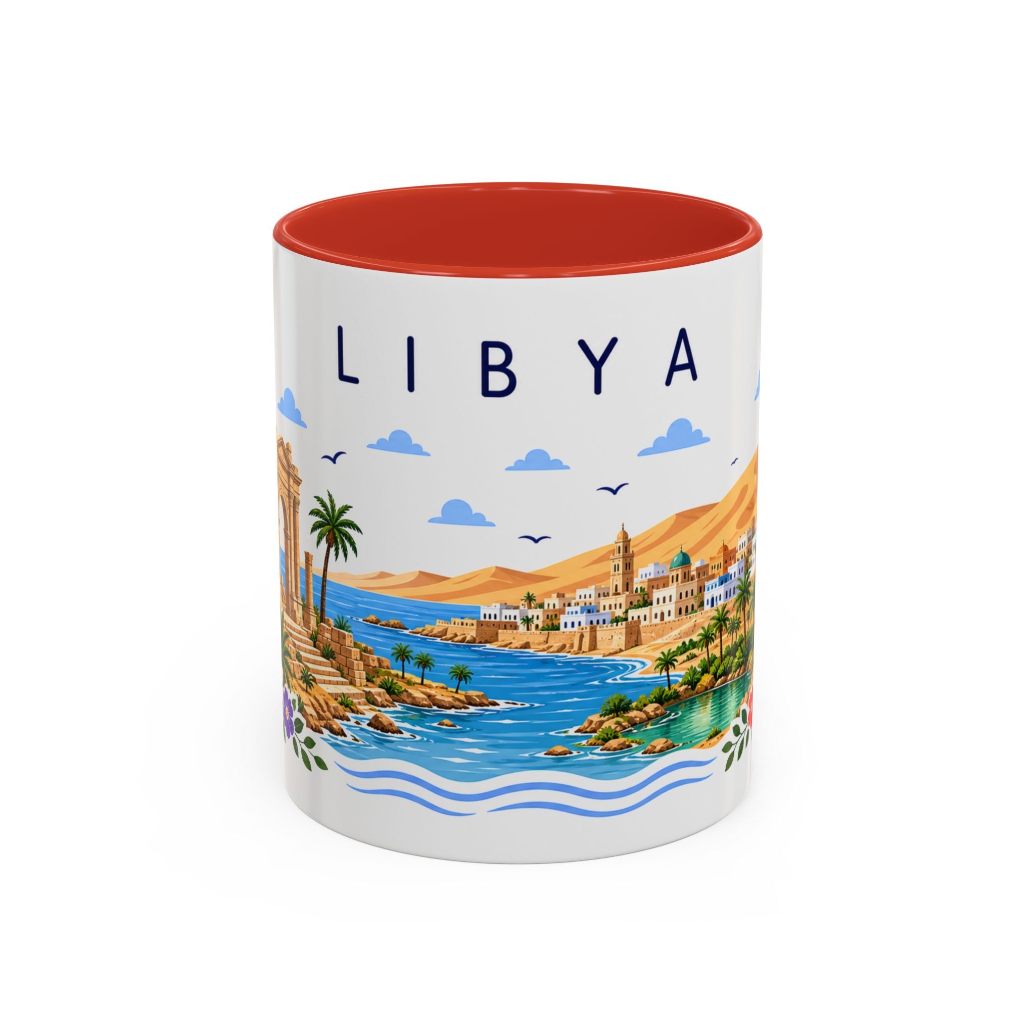 Libya Coffee Mug | Travel Souvenir Accent Mug | Place Gift Ceramic Cup 11oz 15oz