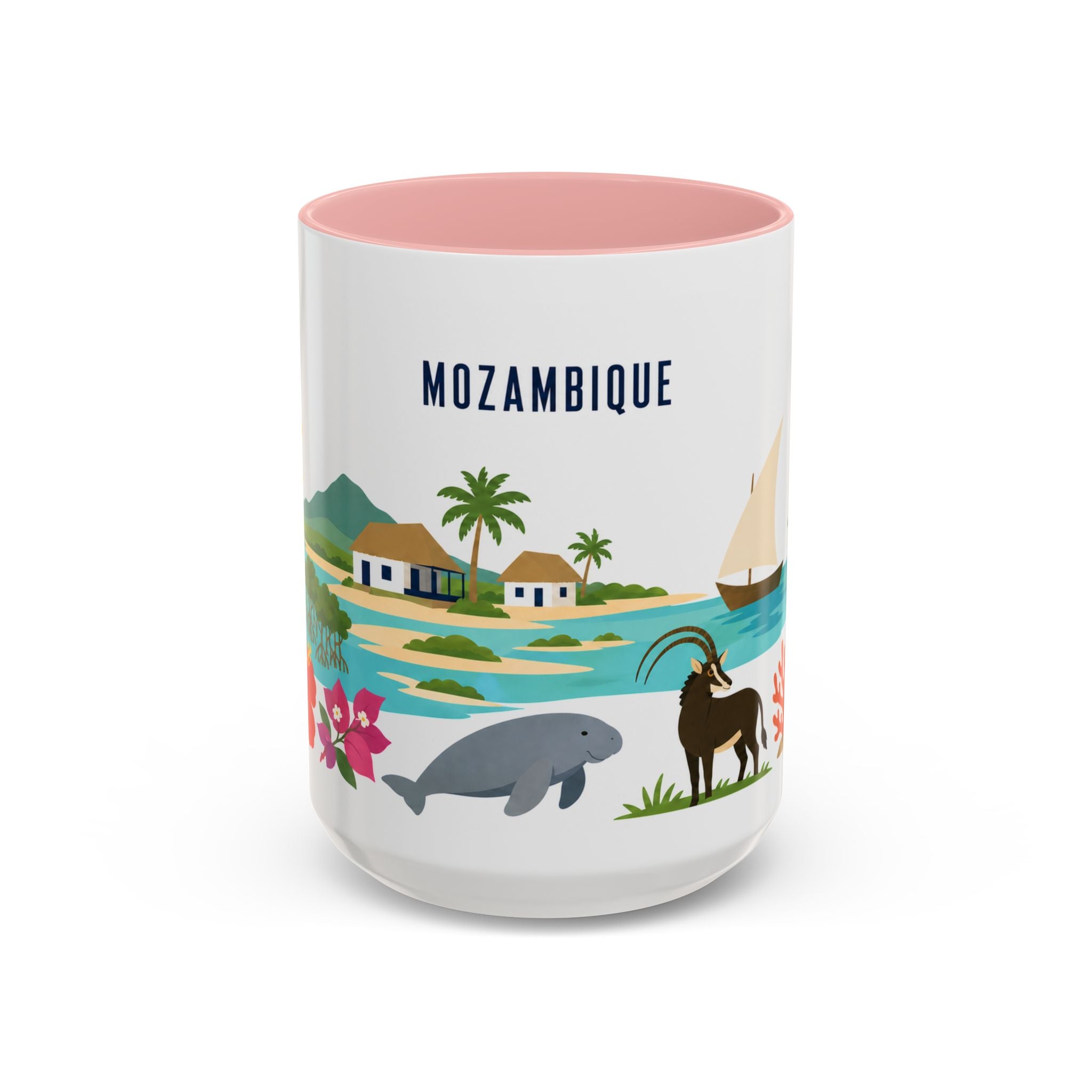 Mozambique Home Country Mug | Moving Away Gift | Long Distance Friendship | 11 oz 15 oz Accent Mug