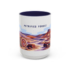Petrified Forest National Park Coffee Mug | Solid Color Block Park Souvenir | 11oz 15oz Accent Mug