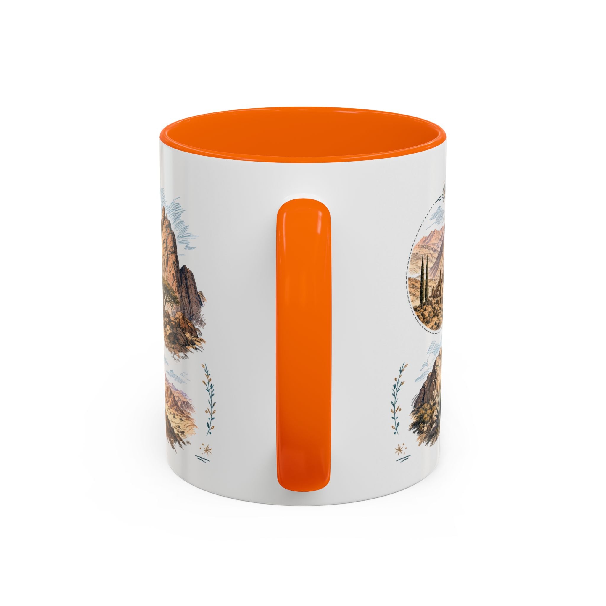 Mount Sinai Mug, Egypt Travel Souvenir, Bucket List Gift, Accent Ceramic Coffee Mug 11oz 15oz