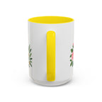 Libra Zodiac Coffee Mug | Scales and Rose Design | Astrology Birthday Gift | 11 oz 15 oz Ceramic Accent Mug