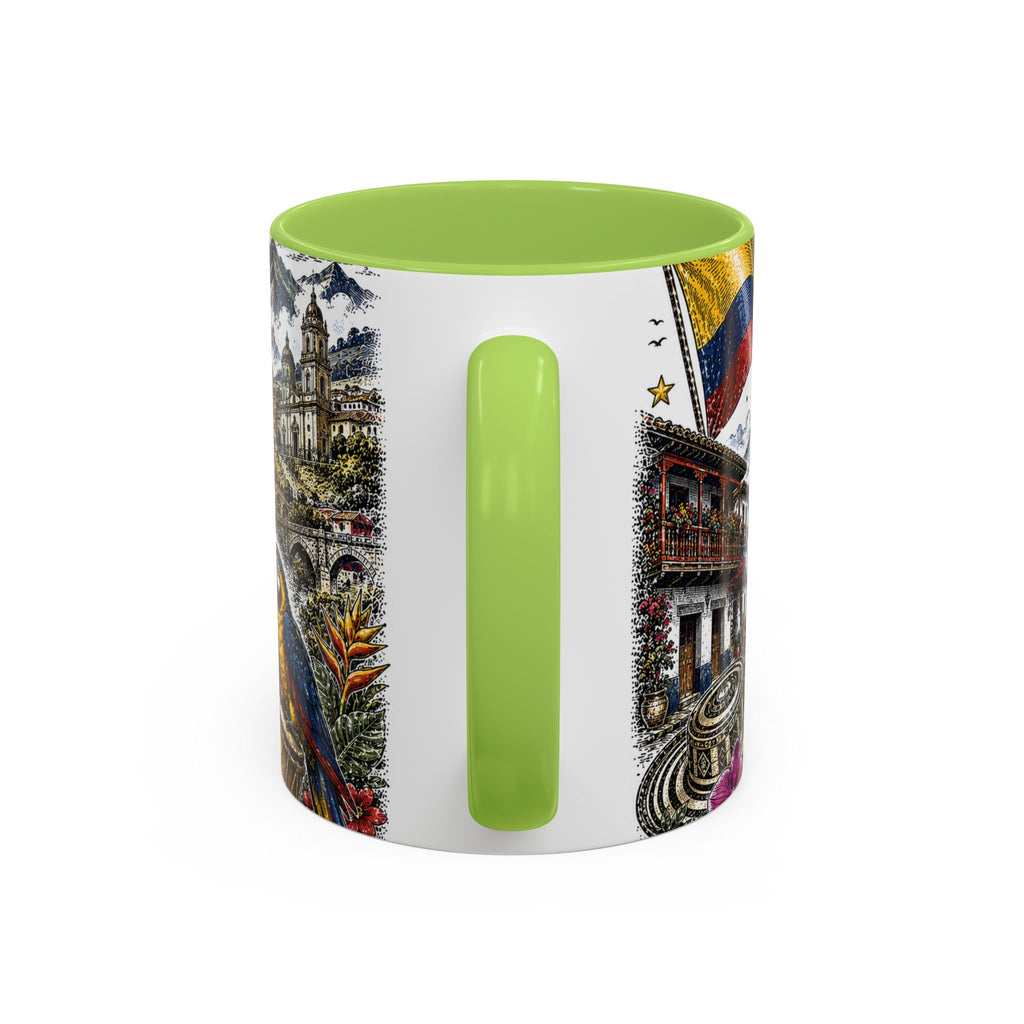 Colombia Soccer Coffee Mug | World Cup Fan Gift | Accent Color Ceramic 11oz 15oz Match Day Cup