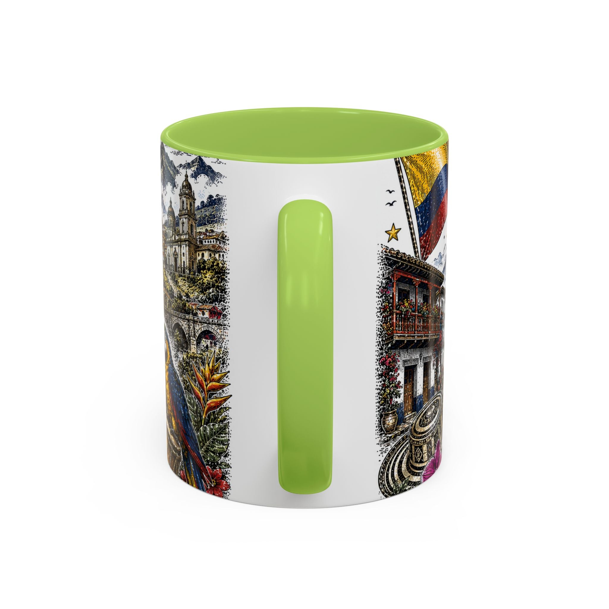 Colombia Soccer Coffee Mug | World Cup Fan Gift | Accent Color Ceramic 11oz 15oz Match Day Cup