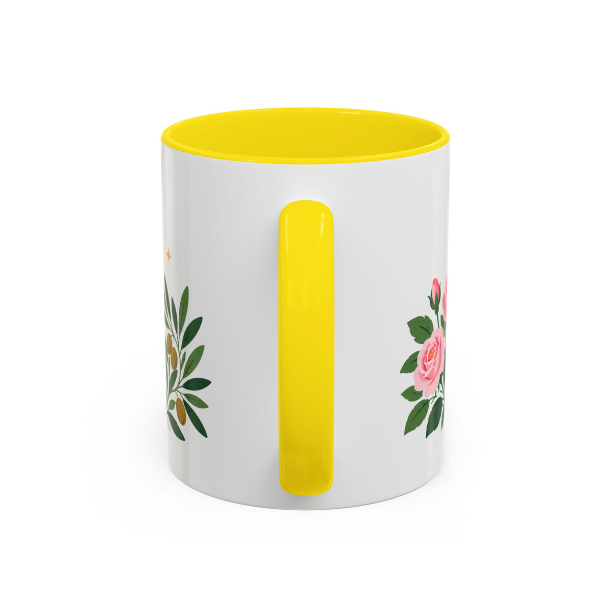 Libra Zodiac Coffee Mug | Scales and Rose Design | Astrology Birthday Gift | 11 oz 15 oz Ceramic Accent Mug
