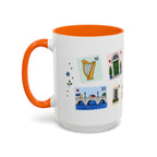 Dublin Coffee Mug | Postage Stamp Collage Mug | Travel Souvenir Accent Cup 11oz 15oz