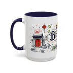 Beijing Coffee Mug | China Souvenir Travel Gift | Accent Color Ceramic 11oz 15oz
