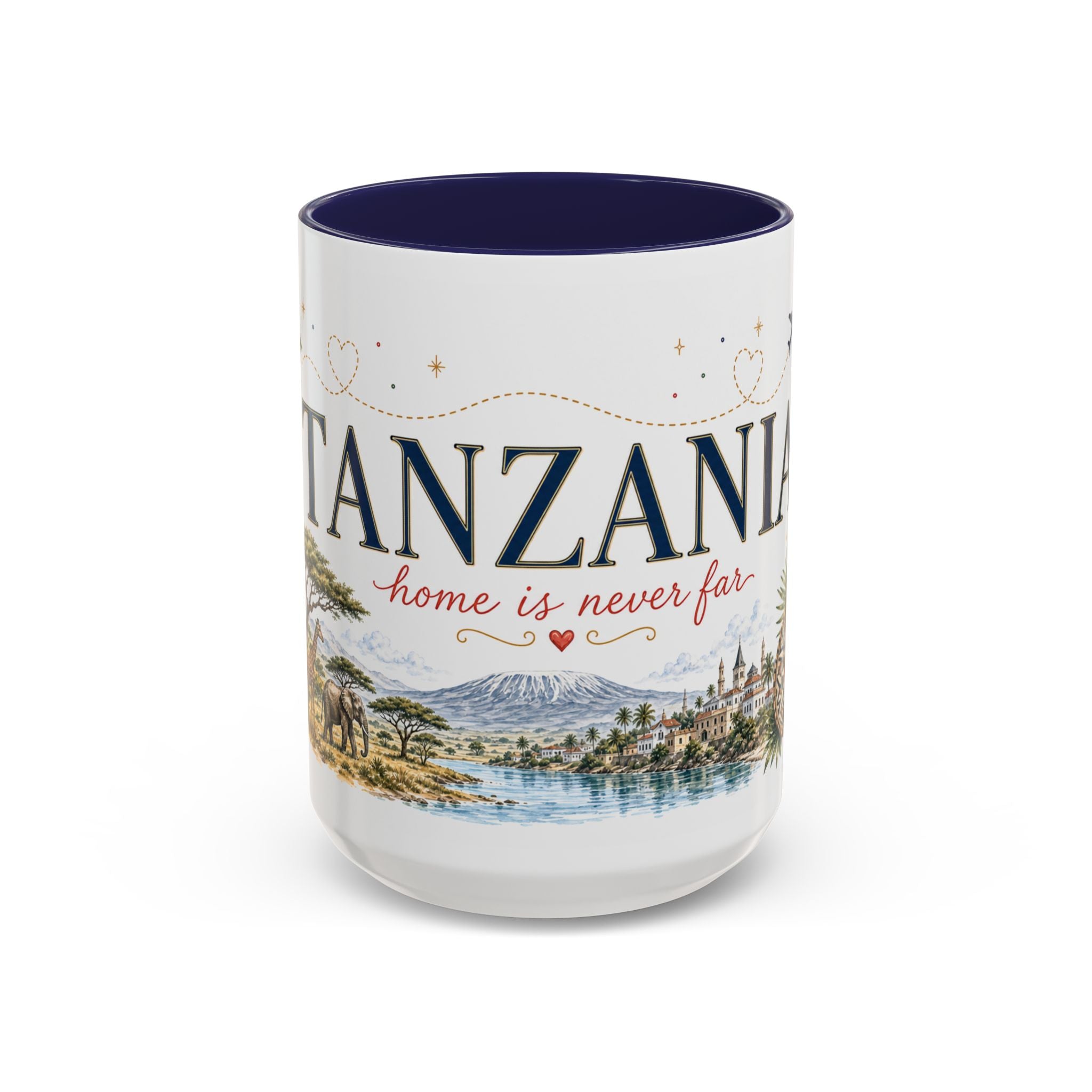 Tanzania Home Country Mug | Moving Away Gift | Long Distance Friendship | 11 oz 15 oz Accent Mug