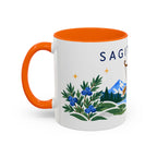 Sagittarius Zodiac Coffee Mug | Bow and Arrow Design | Astrology Birthday Gift | 11 oz 15 oz Ceramic Accent Mug