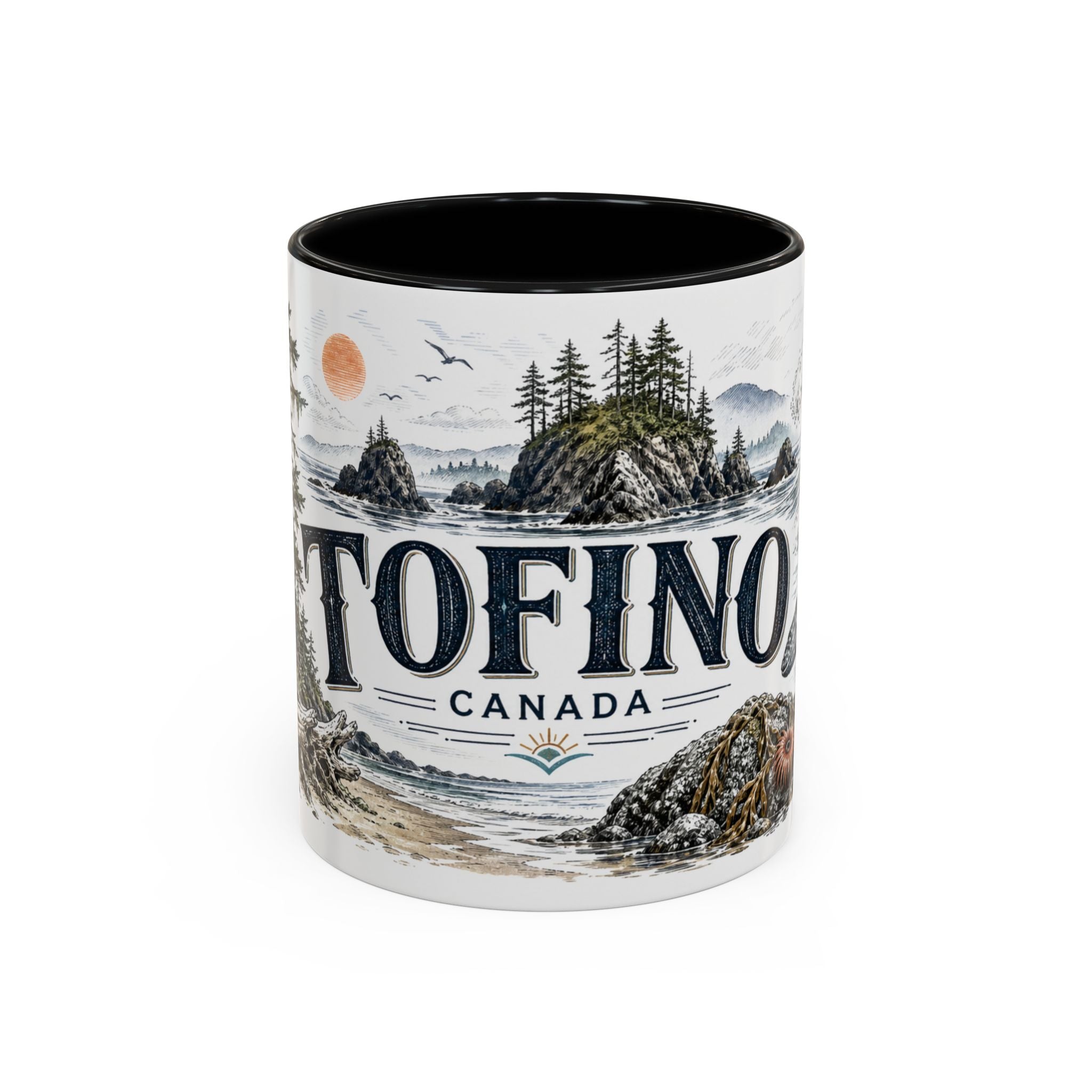 Tofino Mug, Canada Travel Souvenir, Bucket List Gift, Accent Ceramic Coffee Mug 11oz 15oz