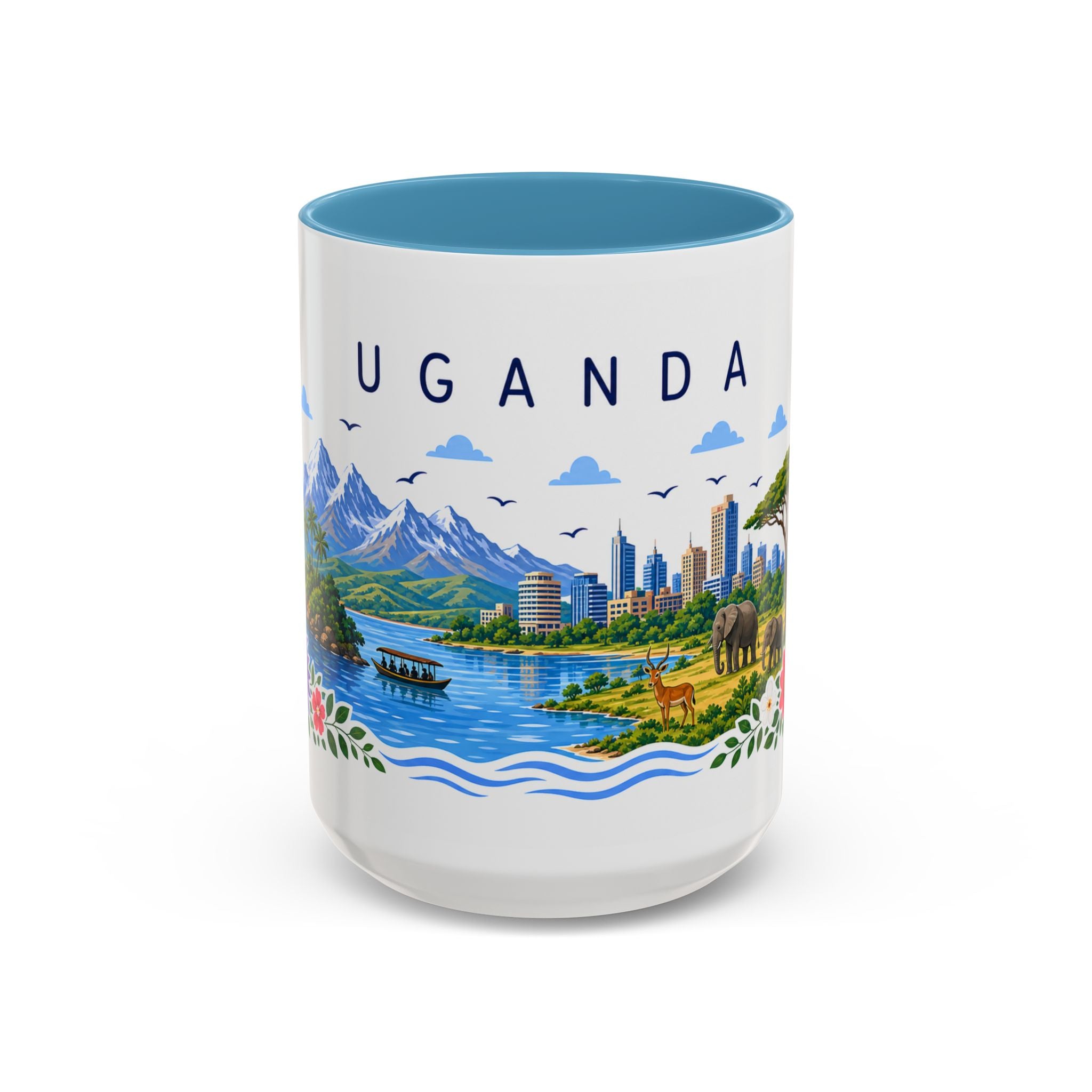 Uganda Coffee Mug | Travel Souvenir Accent Mug | Place Gift Ceramic Cup 11oz 15oz