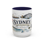 Sydney Coffee Mug | Australia Souvenir Travel Gift | Accent Color Ceramic 11oz 15oz