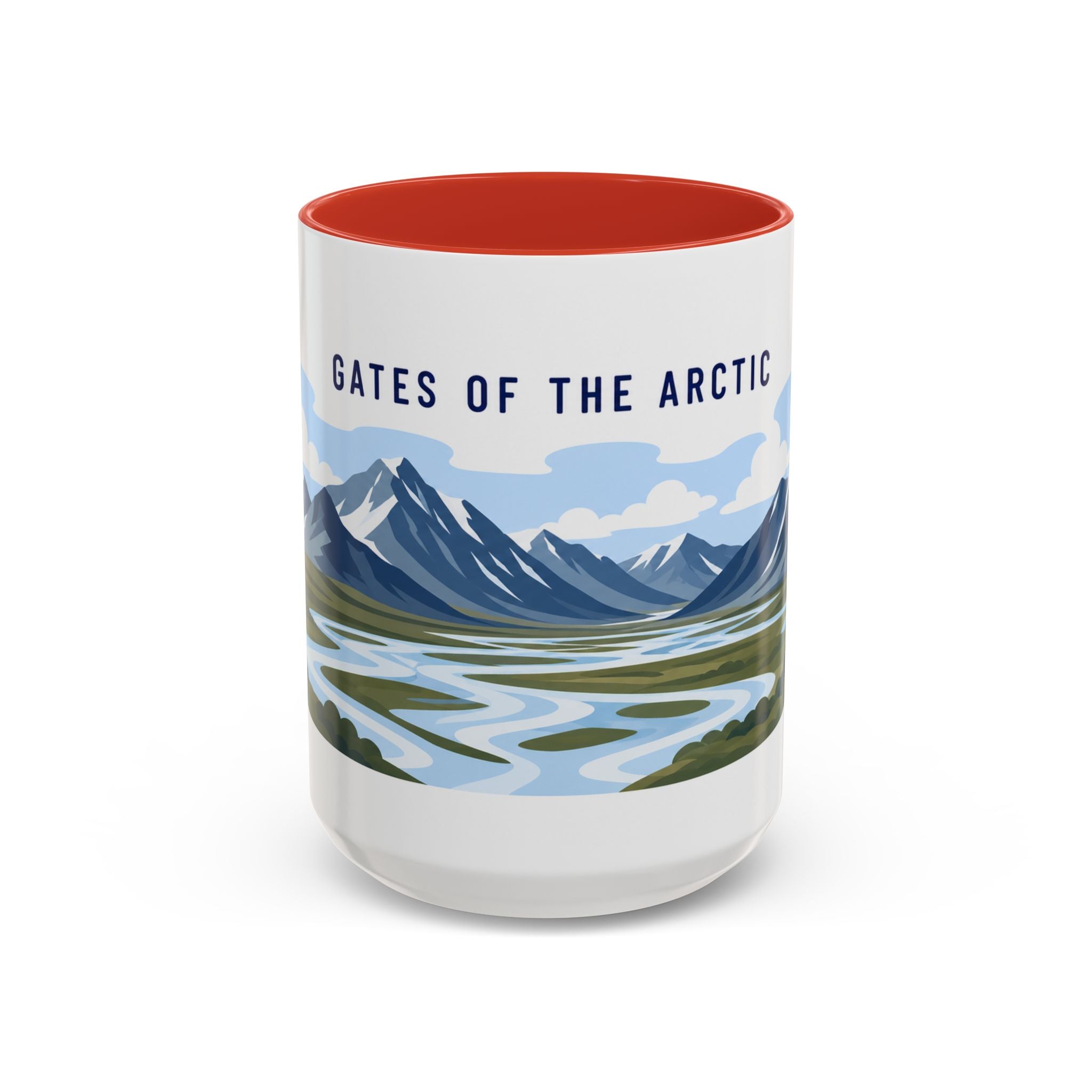 Gates of the Arctic National Park Coffee Mug | Solid Color Block Park Souvenir | 11oz 15oz Accent Mug