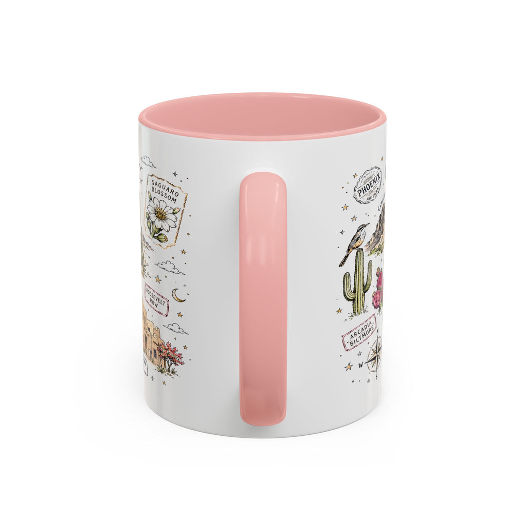Phoenix Coffee Mug | Arizona Souvenir City Gift | Accent Color Ceramic 11oz 15oz