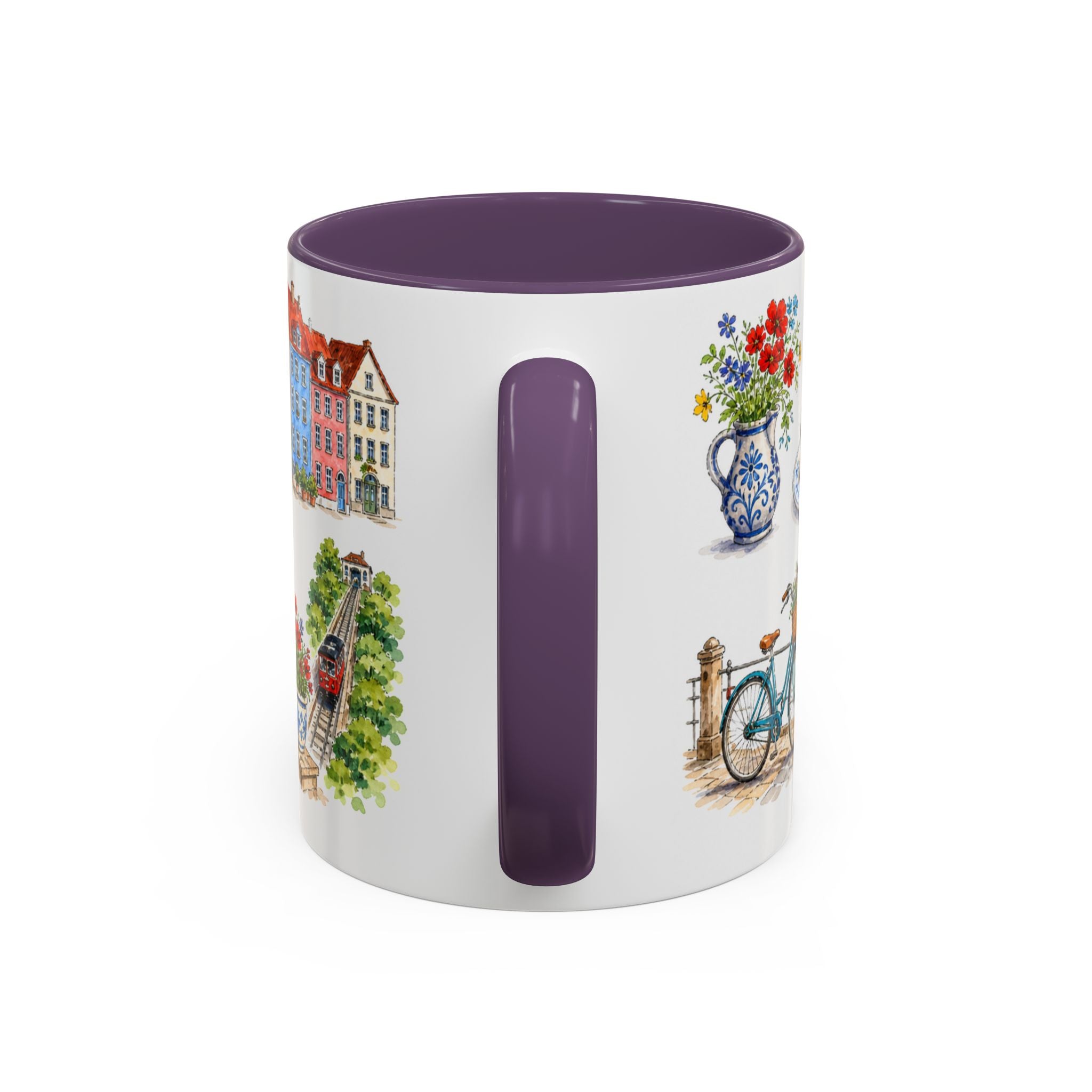 Heidelberg Illustrated Travel Mug | City Souvenir Accent Coffee Mug | 11oz 15oz Ceramic Cup