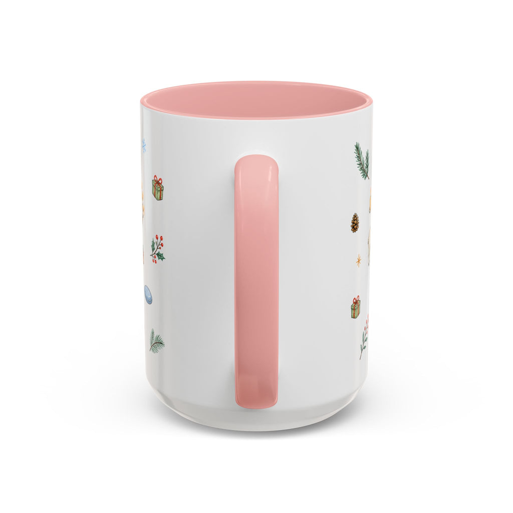 Banff Lake Louise Christmas Mug | Watercolor Travel Souvenir | Holiday Gift | Accent Ceramic Coffee Cup 11oz 15oz